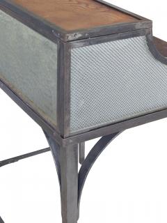 Industrial French Iron and Glass Bank Desk - 3822274