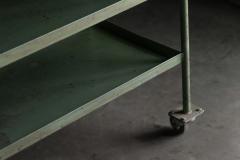 Industrial Green Painted Trolley Mid 20th Century - 4810343