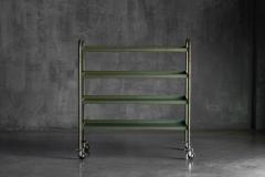 Industrial Green Painted Trolley Mid 20th Century - 4810401