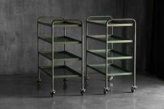 Industrial Green Painted Trolley Mid 20th Century - 4810428