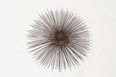 Industrial Metal Alloys Sunburst Wall Sculpture C 1970s - 3797493