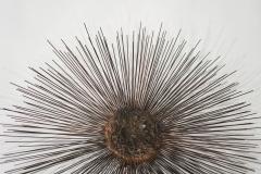 Industrial Metal Alloys Sunburst Wall Sculpture C 1970s - 3797495