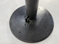 Industrial Pedestal Table with Glass Top - 4575471