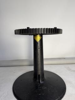 Industrial Pedestal Table with Glass Top - 4575479