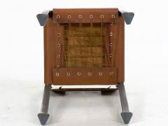 Industrial Welded Steel and Leather Accent Side Chair - 1040756