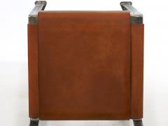 Industrial Welded Steel and Leather Accent Side Chair - 1040758