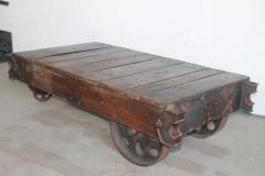 Industrial coffee table cart  - 2682609