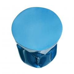 Ines Benavides Contemporary Modern Sculptural Metal Lacquered Blue Seat Side Table - 1066348