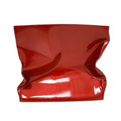 Ines Benavides Contemporary Modern Sculptural Metal Lacquered Red Seat Side Table - 1066299