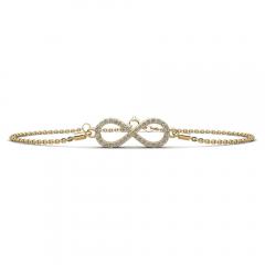 Infinity Pave Diamond Charm Bracelet in 14K - 3981799