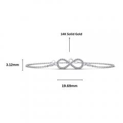 Infinity Pave Diamond Charm Bracelet in 14K - 3981804