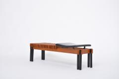Inge and Luciano Rubino Mid Century Modern slatted Teak bench by Inge and Luciano Rubino for Apec - 2945401