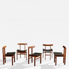 Inger Klingenberg Dining Room Chairs with Teak and Leather Denmark 1960s - 4779626
