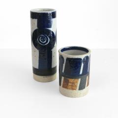 Inger Persson INGER PERSSON RORSTRAND STUDIO CERAMIC VASES BLUE BLACK AND WHITE  - 1939340