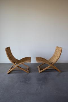 Ingmar Relling Folding Lounge Chairs by Ingmar Relling for Westnofa Norway 1960s - 4715192