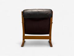 Ingmar Relling Ingmar Relling Westnofa Brown Leather Bentwood Lounge Chair Norway 1960s - 4135961
