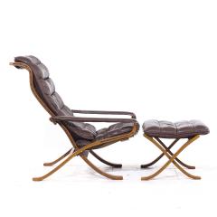 Ingmar Relling Ingmar Relling for Westnofa Mid Century Leather Lounge Chair and Ottoman - 4330009