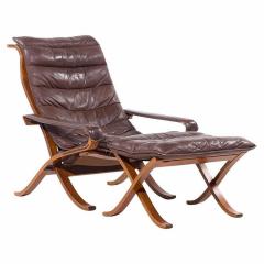 Ingmar Relling Ingmar Relling for Westnofa Mid Century Leather Lounge Chair and Ottoman - 4330011
