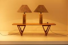 Ingo Maurer Pair of Table Lamps in Cork by Ingo Maurer Germany 1970s - 891636