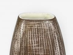 Ingrid Atterberg Ekeby Swedish Mid Century Modern Tan Vase Stoneware 1960s - 4601818