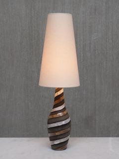Ingrid Atterberg Ingrid Atterberg Spiral Ceramic Table Lamp for Upsala Ekeby Sweden 1950s - 4618610