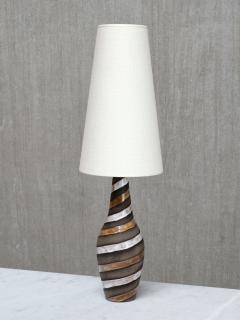 Ingrid Atterberg Ingrid Atterberg Spiral Ceramic Table Lamp for Upsala Ekeby Sweden 1950s - 4618925