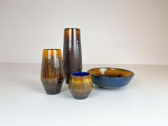 Ingrid Atterberg Mid Century Modern Set of 4 Ceramic Vases Upsala Ekeby Fiamma Sweden 1960s - 2477897