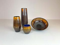 Ingrid Atterberg Mid Century Modern Set of 4 Ceramic Vases Upsala Ekeby Fiamma Sweden 1960s - 2477898