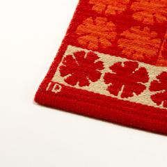 Ingrid Dessau Ingrid Dessau Red Flat Weave Rug Sweden 1950s - 2200962