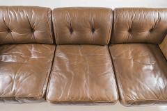 Ingvar Stockum Swedish Mid Century Sofa in Oak and Leather Monte Carlo 1965 - 959432