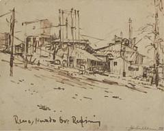 Ink on Paper Drawing Reno NV Ore Refining American - 1972896