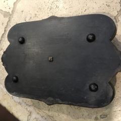 Inkwell Early 20th Century Clear Glass Inkwells Wood Base - 4401508