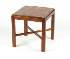 Inlaid Parcheesi Board Mounted as a Side Table 19th c  - 962779