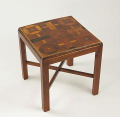 Inlaid Parcheesi Board Mounted as a Side Table 19th c  - 962782