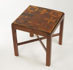 Inlaid Parcheesi Board Mounted as a Side Table 19th c  - 962783