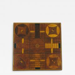 Inlaid Parcheesi Board Mounted as a Side Table 19th c  - 964298