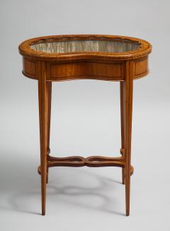 Inlaid satinwood vitrine table - 1372972