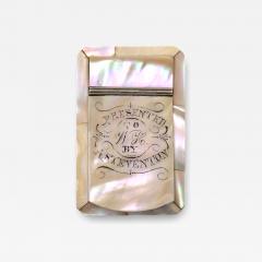 Inscribed Mother of Pearl Snuff Box with Hinged Lid English Circa 1890 - 4159305