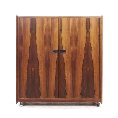 Intercontinental Design Mid Century Rosewood and Chrome Armoire Dresser - 4033741