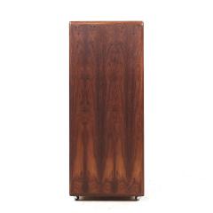 Intercontinental Design Mid Century Rosewood and Chrome Armoire Dresser - 4033744