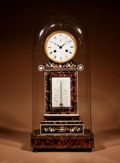 Interesting beautiful and rare French Pendule Mantel Clock with Thermometer - 3274732