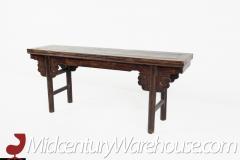 Interior Crafts Mid Century Antiqued Wood Bench - 2576939