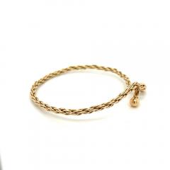 Interlocking Rope Chain Bangle Bracelet in 14k Yellow Gold - 3601443