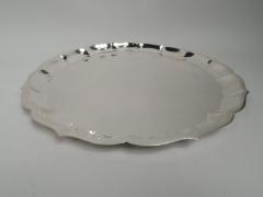 International Sterling Silver Tray with Georgian Piecrust Rim - 3753756