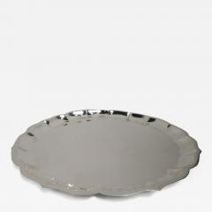 International Sterling Silver Tray with Georgian Piecrust Rim - 3755786