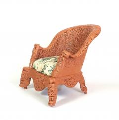 Intricately Carved and Painted Teak Armchair Anglo Burma circa 1880 - 2881935