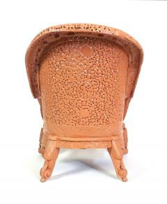 Intricately Carved and Painted Teak Armchair Anglo Burma circa 1880 - 2881938