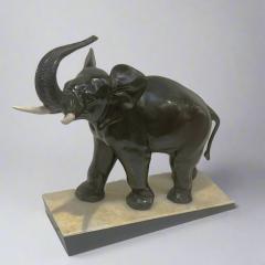 Ir n e Rochard Art Nouveau Period Ir n e Rochard Bronze Elephant Sculpture France circa 1920 - 4690776