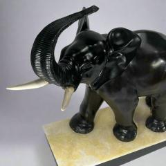 Ir n e Rochard Art Nouveau Period Ir n e Rochard Bronze Elephant Sculpture France circa 1920 - 4690777