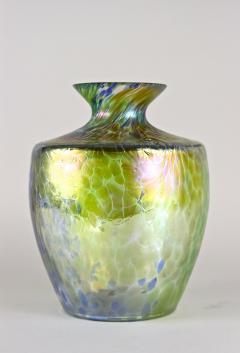 Iridescent Art Nouveau Glass Vase Attributed To Fritz Heckert Bohemia ca 1905 - 3427738